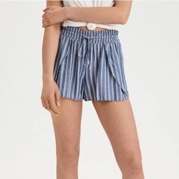 2/$10 American Eagle Flowly Striped Shorts - Picture 1 of 6